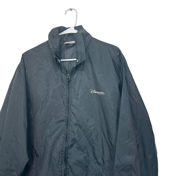 Disneyland Paris Vintage Black Windbreaker Jacket S/M With Hood & Drawstring Hem - Picture 10 of 12